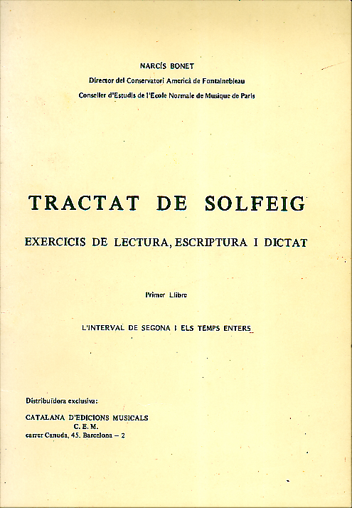 Tractat de solfeig: exercicis 1