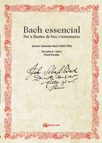 Bach essencial, per a flautes de bec i travesseres