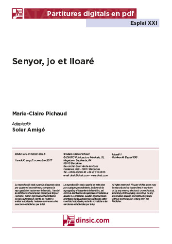 Senyor, jo et lloaré